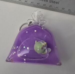 Tsunameez Prize Baggies Series 1- Narwhal Keychain Five Below Water Globe Kawaki